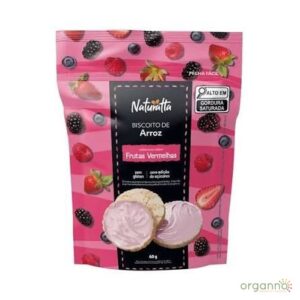 BISC ARROZ INT C/ FRUTAS VERMELHAS 60G NATURATTA - Imagem 1