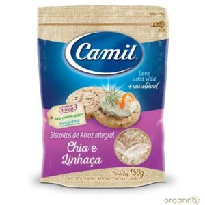 MINI BISC.INT.DE ARROZ 90G CHIA E LINHAC - Imagem 1