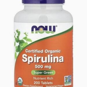 SPIRULINA 500MG NOW 200 CAPS - Imagem 1