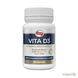VIT D3 VITAFOR 60 CAPSULAS 500MG - VITA - Imagem 1